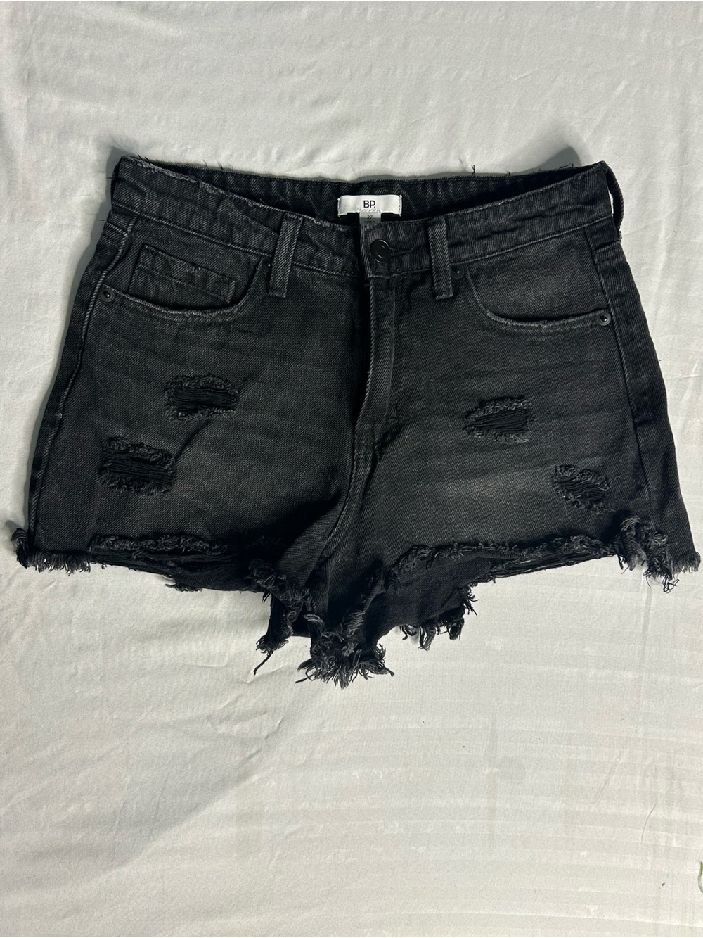 BP. Black Distressed Denim Cutoff Shorts Women’s Size 27